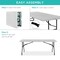Best Choice Products 6ft Plastic Folding Table, Indoor Outdoor Heavy Duty Portable w/ Handle, Lock